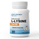 Puregen Labs L-Lysine Extra Strength 1000 MG pro Tablet - 300 Servierungen | Hohe Potenz, Immun- und Kollagensyntheseunterstützung, Non-GMO, NO Gluten und Dairy - 300 Tabletten