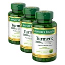 Natur Bounty Turmeric mit schwarzem Pfeffer Extrakt,Unterstützung Antioxidans Gesundheit,1000mg,60 Kapseln,(Pack von 3)