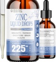 Flüssige Zink Tropfen für Kinder, Männer und Frauen | Organic Ionic Zinksulfat | Immunität, Stimmung, Gehirn Schilddrüse | 30 Tage Versorgung| 2 Oz