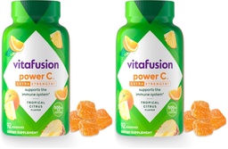 Vitafusion Extra Strength Power C Vitamines gommy, soutien immunitaire aux agrumes tropicaux (1) Vitamines, 92 Compte (paquet de 2)