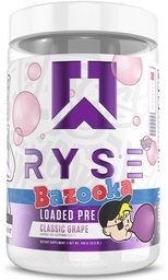 RYSE Loaded Pre Workout Powder - Bazooka Grape - Daily Pre-Workout für Männer und Frauen mit 390mg Koffein, Beta Alanine und Citrulline für Pumpe, Fokus und Energie - 30 Servietten