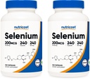Nutricost Selen 200mcg, 240 Veggie Caps (2 Flaschen) - Nicht-GVO, Glutenfrei L-Selenomethionin