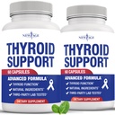 NEW AGE Thyroid Support Supplement für Frauen und Männer mit Jod, B12, Zink, Selen, Ashwagandha, Bladderwrack, Kurkuma, Schisandra - Nicht-GVO - 120 Count