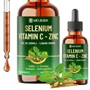 7in1 Selenflüssigkeitstropfen mit Selen, Vitamin C, Zink, Jod, L-Tyrosin, Ashwagandha und Kurkuma für Immun- und Energieunterstützung - 1 FL Oz - 60-Tage-Versorgung