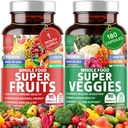 N1N Premium Super Fruits & Veggies Supplement, 180 Caps, Whole Food & Natural Superfood für Frauen, Männer & Kinder - Vollgepackt mit Aloe Vera, Vitaminen & Mineralien