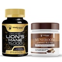 WELLNESS LABSRX Lions Mane Supplement Kapseln - Mushroom Coffee Blend | Bundle