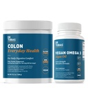 Dr. Tobias Colon Everyday Health & Vegan Omega-3-Algenöl - Verdauungsgesundheit und tägliche Gesundheitsunterstützung mit Psyllium Husk und DHA EPA Omega 3s, Vegan, Nicht-GVO