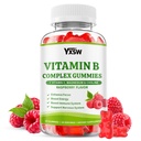 Vitamina B Complex Gummies per Donne & Uomini - Vitamina B12, B1, B2, B3, B5 & B6 -B Integratori di Vitamina Complesso con Vitamina C,Magnesium & Choline, Sapore di lampone, 60 Conte