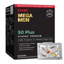 GNC Mega Men 50 Plus Vitapak Program, Convenient Complete Nutrition, 5 Products in 1 Vitamin Pack, Multivitamin, Fish Oil, Mental Sharpness, Ginkgo, Prostate Health, 30 Packets, 30 Day Supply