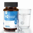 Molecular Hydrogen (H2) Tablets with Magnesium – 12 PPM Hydrogen Water Tablet for Drinking Water, Antioxidant-Rich, Supports Cellular Health, Recovery & Cognitive Function – Unflavored, 60 Tablets