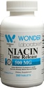 Wonder Laboratories High Potancy Time Release Niacin (Vitamin B3) 500 Mg 300 Tabletten Non-GMO, Gluten kostenlose Ergänzung