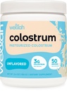 Wellah Colostrum Unflavored (50 Servings) - 3G Colostrum Per Serving, Dietary Supplement