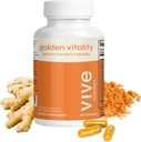 Golden Vitality Turmeric Curcumin Capsules - Platinum Blend mit 95% Curcuminoiden, Glucosamin, Chondroitin, MSM & BioPerine - Joint & Bone Support - 60 Count, 30 Tage Versorgung