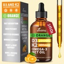 Vitamin D3 K2 Drops + 1000mg Magnesium Complex for Women