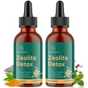 Zeolite Detox for Adults, Zeolite Liquid Drops with Vitamin B, Probiotic Blend - 4 Fl Oz (2 Bottles)