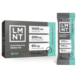 LMNT Zero Sugar Electrolytes - Unflavored Salt | Drink Mix | 30-Count