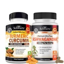 Extra Stärke Ashwagandha Kapseln (2 Monate Versorgung) Plus Kurkuma mit schwarzem Pfeffer Extrakt 1500mg Komplex (Trial Size)