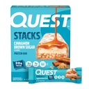Quest Nutrition Stacks Protein Bars, Cinnamon Brown Sugar, 20g Protein, 2g Net Carbs, 1g Sugar, High Fiber, Low Sugar, Gluten Free, 4 Count