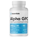 Bucked Up Alpha GPC 600mg | L Alpha Glycerylphosphorylcholine | Non GMO Gluten Free Third Party Tested | Choline Source Supplement (100 Capsules, 50 Servings)