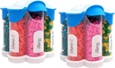 Extra Large Pill Organizer Täglich, Wöchentlich, Monatliche Beilage Flasche, niedliche Blossom Pill Dispenser mit 7 XL Compartments (2 Pack Combo) (Light Blue 2 Pack)