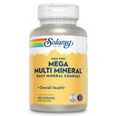 SOLARAY Mega Multi Mineral, Eisenfrei - Tägliche Mineralergänzung w/Trace Minerals, Elektrolyte, Calcium, Magnesium, Zink, Selen, Boron - Zelluläre Energie, Immununterstützung, 60-Tage-Garantie, 25 Serv
