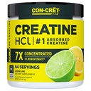 KON-CRET Kreatin HCI Pulver | Muskel, kognitiv, Cellular Energy Support | No Bloating or Cramps | USA Made & NSF Zertifiziert | Lemon Lime (64 Servieren)