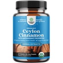 Organic Ceylon Cinnamon Extract Tablets 1000mg - Ceylon Cinnamon Organic Supplement for Immune System & Heart Health Aid - Immune Support Supplements for Adults - 60 Count