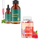 Zeolite Detox Supplement & Cholesterol Supplement Bundle - Zeolite Detox for Adults + Cholesterol Complex Gummies - Energy, Gut, Focus & Cholesterol Normal Level
