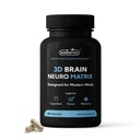 Memory & Focus Nootropic – Gehirn Neuro Matrix mit Ginkgo Biloba & Huperzine A – Vegan, Natürlich, Koffeinfrei – unterstützt Clarity & Mood für Studierende, Senioren & Professionals – 90 Caps 3-Monats-Versorgung