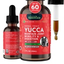 Animal Essentials Yucca - Hip and Joint Yucca Root Supplement for Dogs & Cats, Liquid Herbal Care Drops for Senior Dogs & Older Pets, Bowel & Immune Support, Antioxidant Boost - 1 fl oz