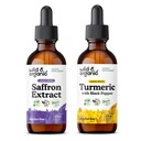Saffron Extract Tincture 2 fl oz & Turmeric with Black Pepper Tincture 2 fl oz