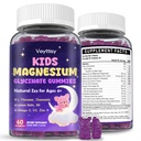 Magnesium Glycinate Gummies for Kids 4+: Sugar Free Magnesium Bisglycinate Gummy with Chamomile, L-Theanine, Lemon Balm, B6, Omega 3, Zinc - Gluten Free, Non-GMO, Vegan, Mixed Berry Flavor