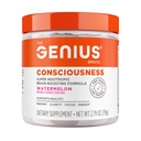 Genius Consciousness - Premium Nootropic Powder for Focus, Memory & Mental Clarity - AlphaSize, NeuroFactor, Lion’s Mane & Dynamine - Natural Brain Booster for Studying, Work & Creativity – Watermelon
