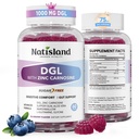 DGL & Zinc Carnosine Gummies, Supports Occasional Stomach Upset & Digestive Comfort, Deglycyrrhizinated Licorice 10:1 Extract, Gentle Gut bland for Stomach Lining Health, Sugar-Free, Non-GMO, 60ct