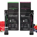 PROTEKT Electrolyte Packets for Recovery & Hydration, Watermelon, 10 Pack | GABA L Theanine Supplement | Melatonin-Free Sleep Aid for Adults, Mixed Berry, Pack of 10