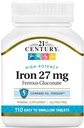 21st Century Eisen 27 Mg Ferrous Gluconate Tablets, 110Count