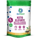 BioTrust Keto Elevate – C8 MCT Ölpulver – Ketogenic MCT Kaffeecreme, Keto Coffee Creamer – Clean Energy, Mental Focus, Clarity –100% Caprylic Acid MCT Powder, Non-GMO(Französische Vanille, 20 Servierungen)