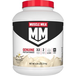 Muscle Milk Genuine Protein Powder, Vanilla Creme, 32g Protein, 4.94 Pfund, 32 Portionen