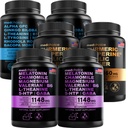 MEDCHOICE Sleep Melatonin (180ct), Turmeric & Ginger (240ct), and Nootropic Brain (120ct) Supplement Bundle - Wellness Trio for Brain, Sleep, & Immune Support - Vegan, Non-GMO, Gluten-Free
