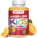Feel Great Vitamin Co. Complete DHA Gummis für Kinder | mit Omega 3 6 9 + DHA, Vitamin C | Unterstützt gesunde Gehirnfunktion, Vision & Heart Health | Glutenfrei, Vegetarisch | 60 Gummis