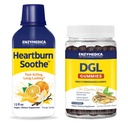 Enzymedica Heartburn Soothe & DGL Supplement - Natural Reflux Support, DGL Deglycyrrhizinated Licorice Gummies for Digestive Support & Gut Health, Soothes Stomach & Occasional Heartburn - Pack of 2