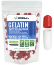 XPRS Nutra Größe 2 Leere Kapseln - 100 Graf Leere Gelatine Kapseln - Pillen DIY Kapsel Füllung - Pure Bovine Pill Gel Kapseln für Do-It-Yourself Ergänzungen (Red/White)
