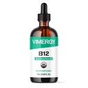 Vimergy Organic Liquid Vitamin B12 Supplement 2500 mcg, Methylcobalamin & Adenosylcobalamin Fast-Absorbing Energy Support USDA Organic, Vegan, Non-GMO B12 Vitamine für Damen und Herren 115 Servieren (115 mL)