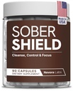 SOBER SHIELD – Detox Craving Drug Recovery Supplement – Focus, Mood & Motivation Support For Quitting Bad Habits – Full Body Detox Cleanse – Anti Alcohol Supplement & Addiction Support – 90 Capsules