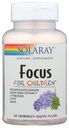 SOLARAY Kids Focus Chewables with Phosphatidylserine - Natural Brain Development Support with DMAE, Memory & Concentration Support for Children, Kids Focus and Attention Supplement - 60 Chewables