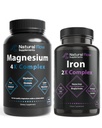 Natural Flow 4X Magnesium Supplement and Iron Supplement 2-in-1 Complete Complex
