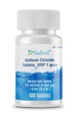 Safrel Sodium Chloride Tablets 1 gm, USP | Normal Salt Tablets | (15.4gr.) | Electrolytes Replenisher Hydration Drink (100 Count (Pack of 1), 100, Count)