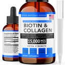Super Natural Goods Biotin & Collagen Vitamins - Haarausfall, Gut Health, Anti-Aging, Hautpflege & Nails - Made in USA, Non-GMO & Cruelty Free (4 Ounce- 15.000mcg)