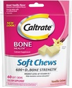 Caltrate 600+D3, Kalzium und Vitamin D3 Supplement Weichkäse, 600mg (Vanilla Crème Flavor, 60 Count)