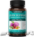 Milk Thistle Supplement - Liver Detox Cleanse Formel Kräuter Leberstütze mit Milchdistel, Dandelion Root, Artichoke, Turmeric, Astragalus für Lebergesundheit, 90 Kapseln